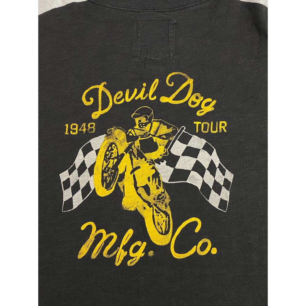 Devil-Dog Dungarees Men’s Short Sleeve Gray Shirt Medium Motorcycle 48 Tour